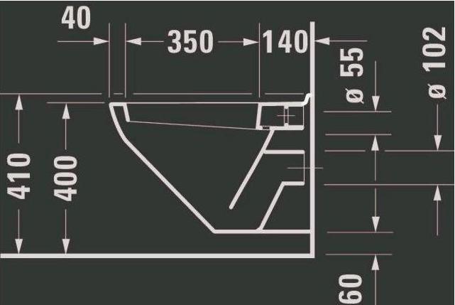 Immagine prodotto Duravit WC sospeso DURAPLUS HORNBERG profondo, 360x530mm bianco