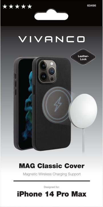 Actual product image Vivanco Mag Classic Backcover Apple iPhone 14 Pro Max Black (Apple iPhone 14 Pro Max)