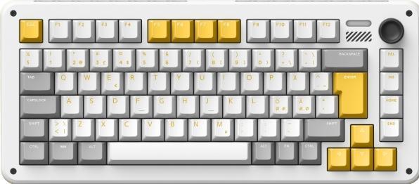 Produktbild Iqunix ZX75 Gravity Wave RGB Cherry Red Keyboard, White/Grey/Yellow