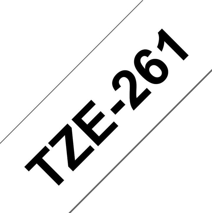 Actual product image Brother Tze-261 (3.60 cm, Black, White)