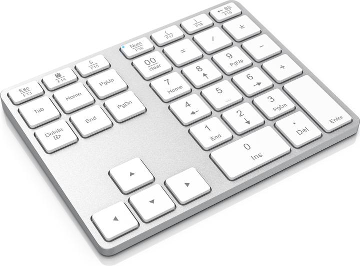 Aplic Bluetooth Numpad, Wireless Ziffernblock mit Multifunktionstasten, Aluminium Keypad, 35 Tasten, BT3.0 (DE, Kabellos)