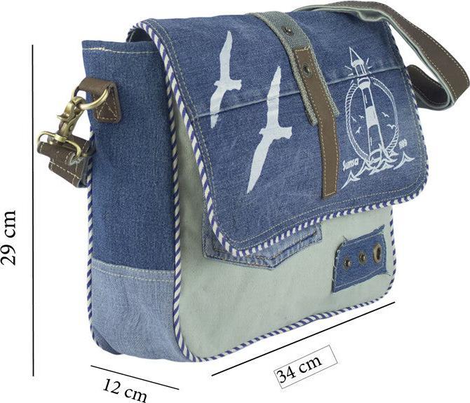 Immagine prodotto Sunsa Borsa in denim Borsa a tracolla Borsa a mano Scuola Upcycling No.54