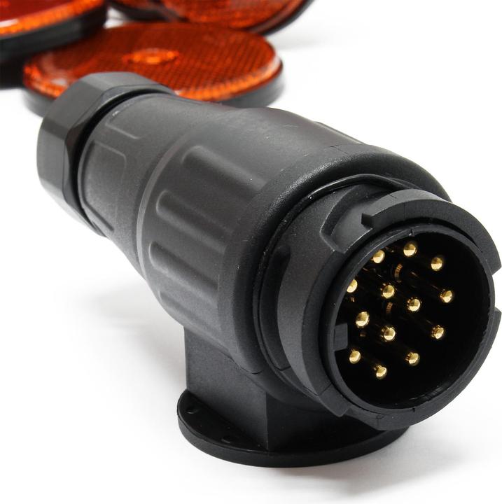 Actual product image Wiltec Tail Light Set for Trailers 12pcs. with 13 Pin Connector and 5m Connector Cable