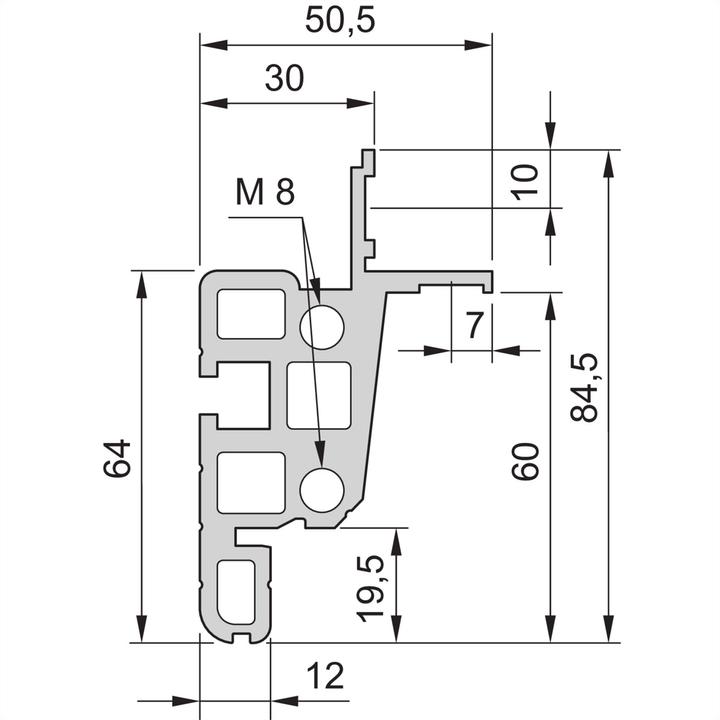 Actual product image Schroff Rack (Novastar), Universal, Heavy-Duty RAL7021, 12U x 553mm x 800mm (12.44 RU, 19 inch rack)