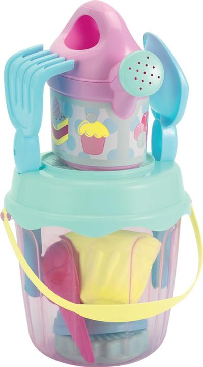 Actual product image Ecoiffier Bucket set with pastry sand moulds, 9 pieces.