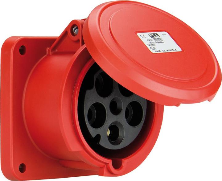 Actual product image PCE 3331-6 Junction box straight 63A 3p 6h IP44 Power Twist (flange 100x100 - hole spacing 80x80)