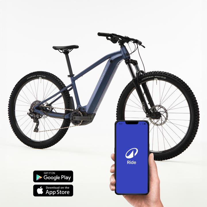 Actual product image Rockrider 29" Hardtail Electric Mountain Bike E-EXPL 520 - Midnight Blue