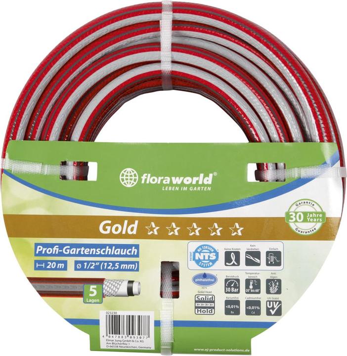 Floraworld Profi-Wasserschl. 1/2"30m NTS rot (30 m)