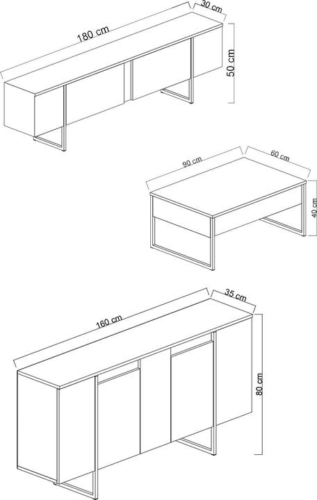 Produktbild Skye Decor Luxe (180 x 30 x 50 cm)