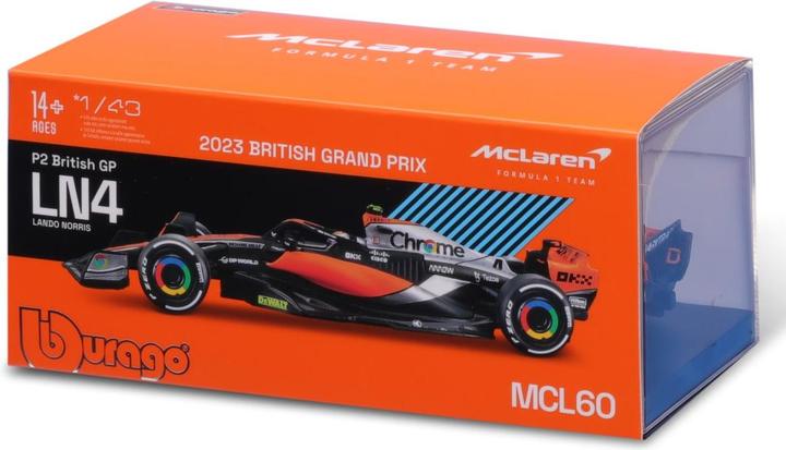 Actual product image Bburago McLaren F1 Team MCL60 Norris 2023