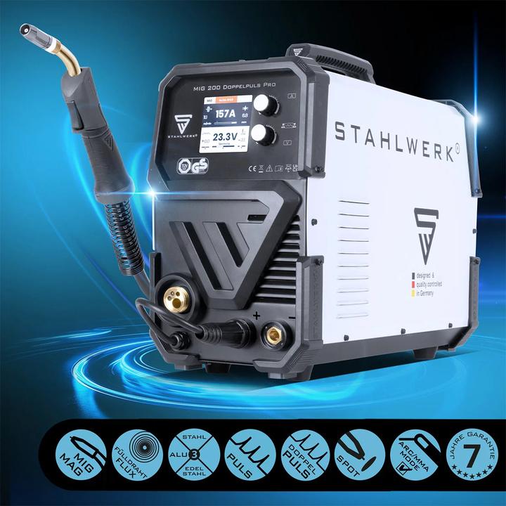 Actual product image Stahlwerk Welding machine MIG MAG 200 double pulse Pro fully synergic 200 ampere