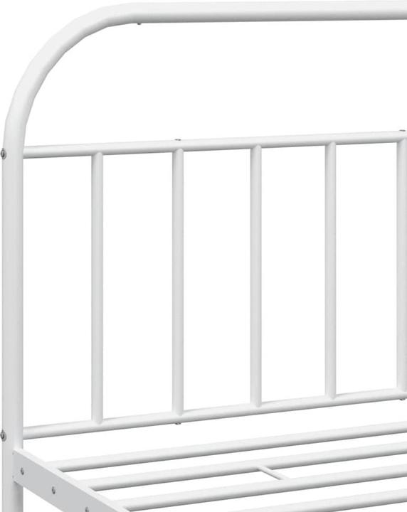 Produktbild VidaXL Bettgestell mit Kopf- und Fussteil Metall Weiss 200x200 (200 x 200 cm)