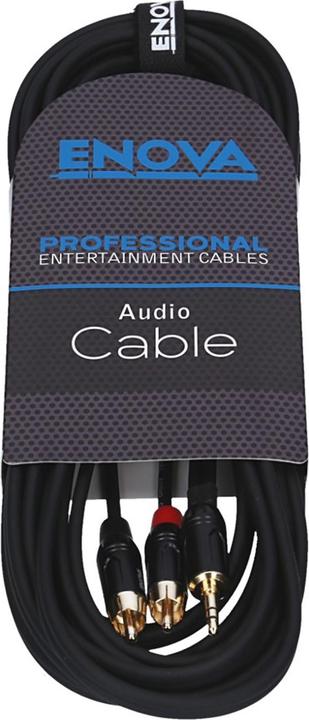 Image du produit Enova Câble jack/cinch 3,5mm RCA, rouge/noir, 5m (5 m, Jack 3,5 mm (AUX))