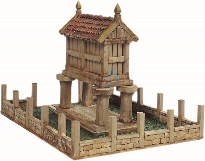 Produktbild Block Cuit. 3D Keramik-Modelbausatz -Galizischer «Hórreo» Getreidespeicher (33 x 24 x 26 cm)