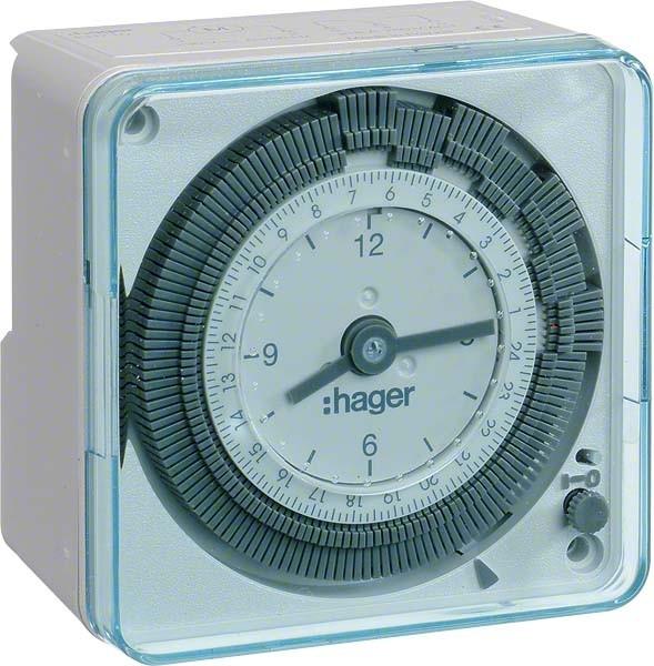 Image du produit Hager HAG EH710 Horloge journalière analogique 1W 16A 230V AC 50Hz sans réserve de marche