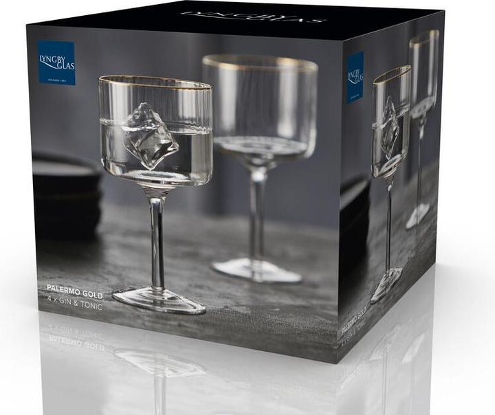 Produktbild Lyngby 32 cl - Glas - Klar m. guldkant (4.50 dl, 4 x, Gin Gläser)