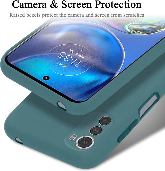 Actual product image Cadorabo TPU Liquid Silicone Case Cover for Motorola MOTO E32 4G / E32S (Motorola Moto E32s)