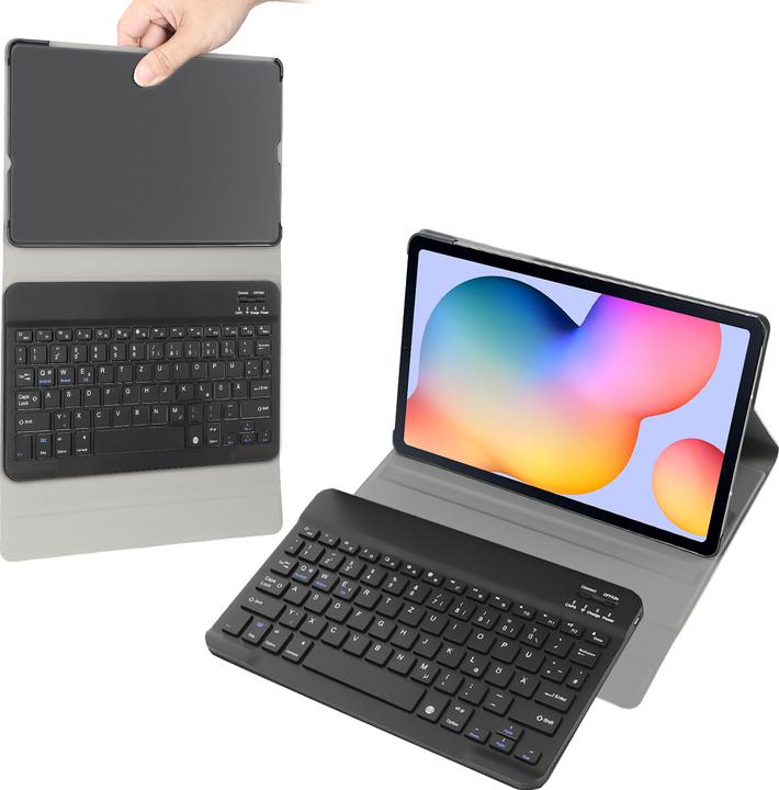 Cazy QWERTZ Bluetooth Keyboard hoes voor Samsung Galaxy Tab S6 Lite - zwart (DE, Galaxy Tab S6 Lite)