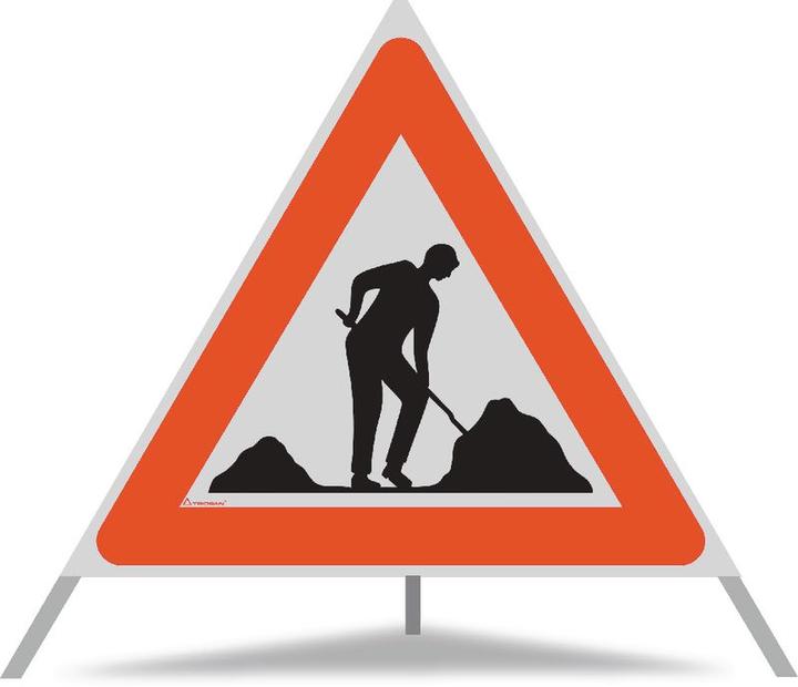 Triopan Folding sign construction site