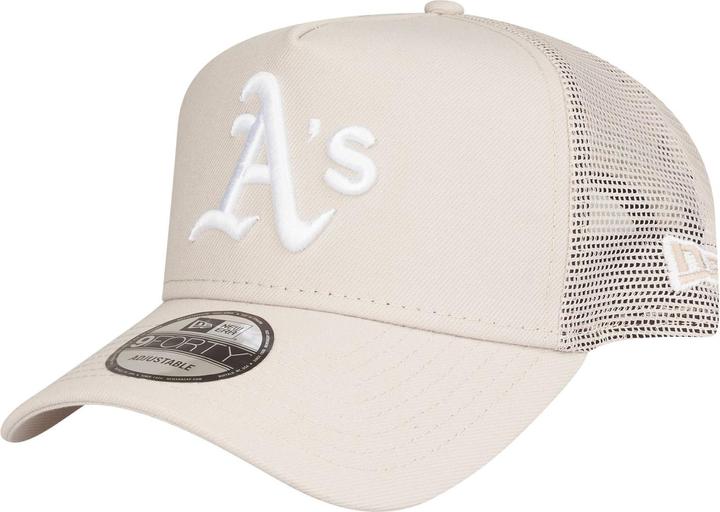 Actual product image New Era 9Forty Snapback Trucker Cap Oakland Athletics Stone