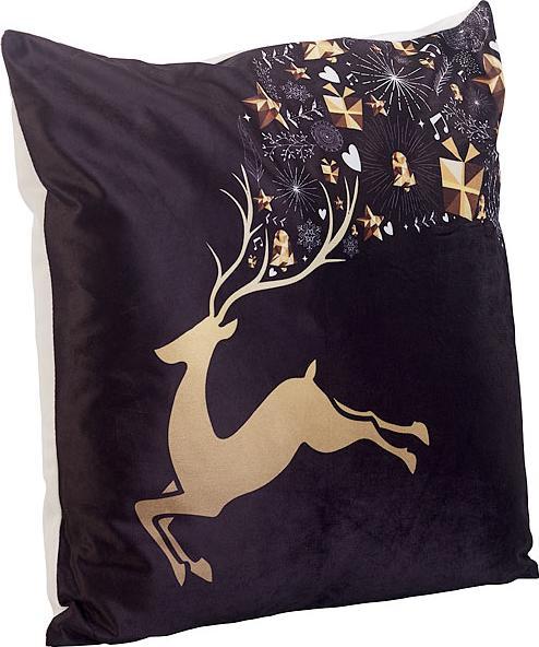 Produktbild Infactory 2er-Set Deko-Weihnachtskissen "Rentier" mit LEDs, 45 x 45 cm (40 x 40 x 7 cm)