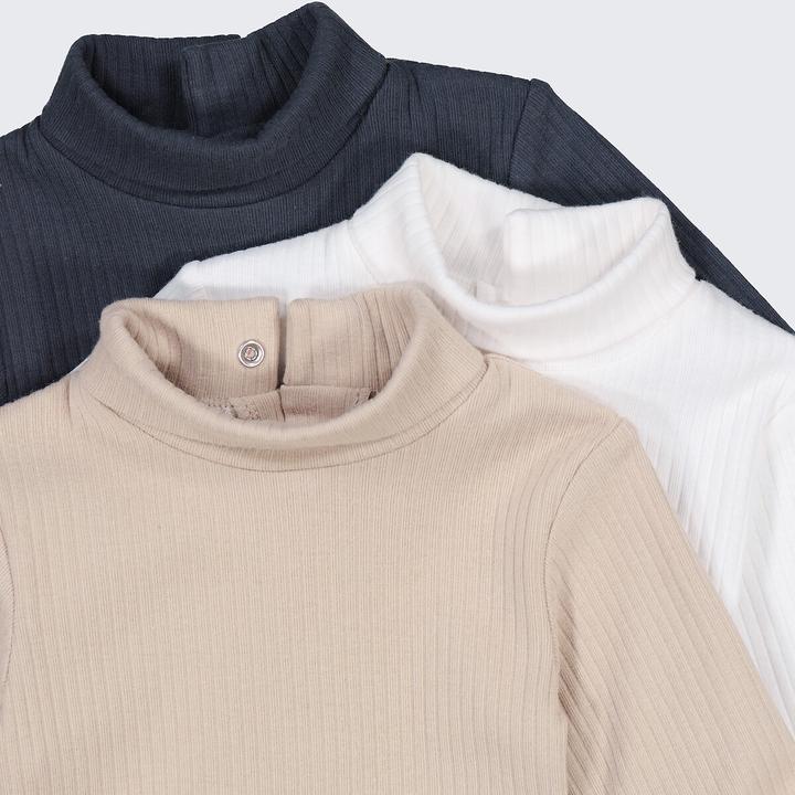 Actual product image La Redoute Collections 3-pack of bodysuits with stand-up collar (62)
