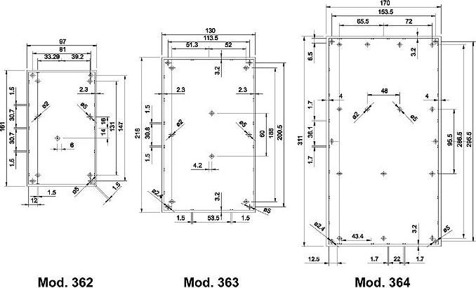 Actual product image Teko GEH?USE MODEL 'PULT 36' - DARK GREY - 311 x 170 x 89 mm (Housing)