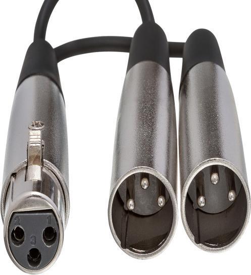 Image du produit Hosa YXM-121 - Câble de séparation en Y XLR3F - XLR3M (0.15 m)