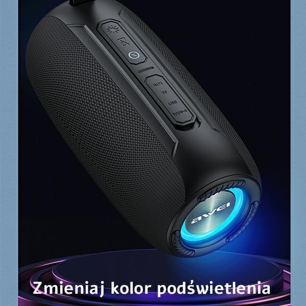 Actual product image Awei Y370 speaker black (8 h, Rechargeable battery operated)