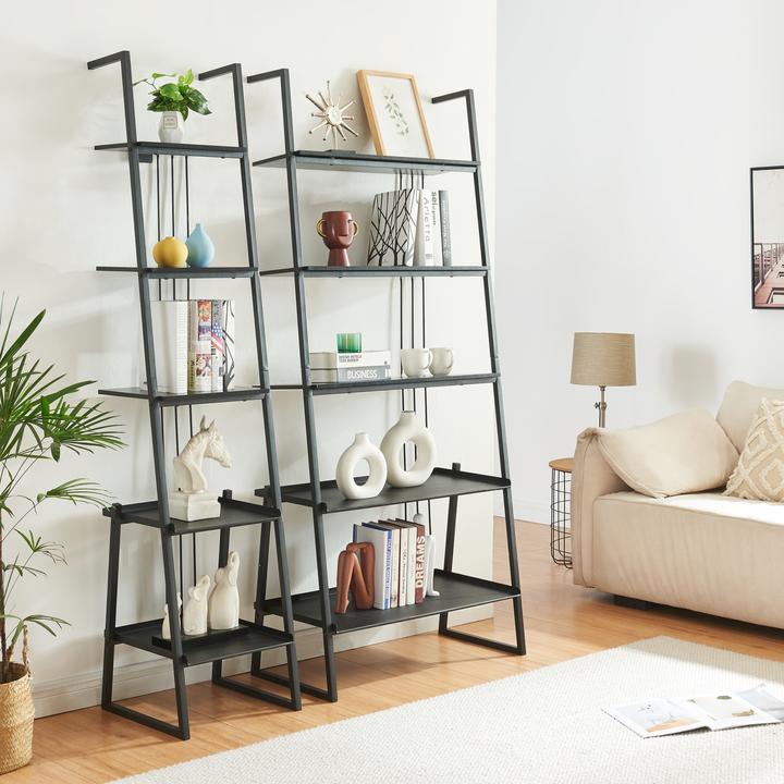 Actual product image En.Casa Storfjord 2-piece furniture set 2x ladder shelf