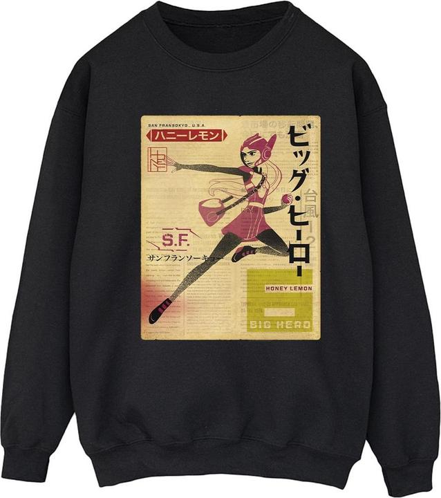Disney Big Hero 6 Baymax Honey Lemon Newspaper Sweatshirt (S)