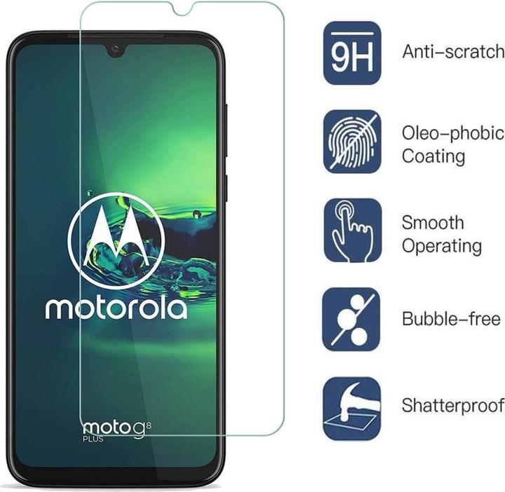 Produktbild Screenguard Motorola Moto G8 Plus Panzerglas Schutzfolie Case Friendly Design (1 Stück, Motorola Moto G8 Plus)