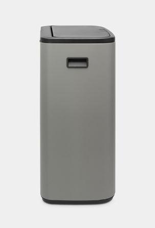 Actual product image Brabantia Bo Touch Bin 60 litre recycling bin, Mineral Concrete Grey (60 l)