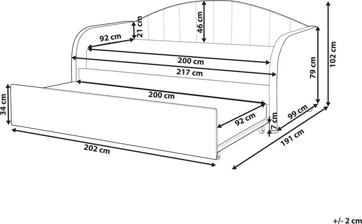 Actual product image Beliani Eyburie (90 x 200 cm)