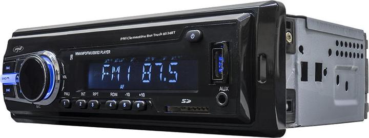 Actual product image PNI Car radio MP3 player Clementine Bus Truck 8524BT RDS 4x45w 12V/24V 1 DIN with SD, USB, AUX, RCA