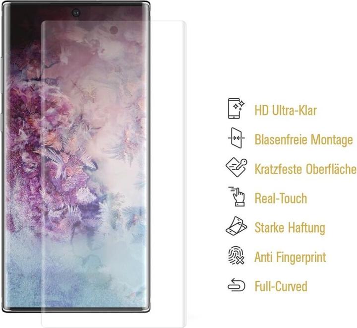 Produktbild Protectorking 1x Panzerfolie Anti-Shock Full Cover HD Klar (1 Stück, Samsung Galaxy Note 10 Plus)