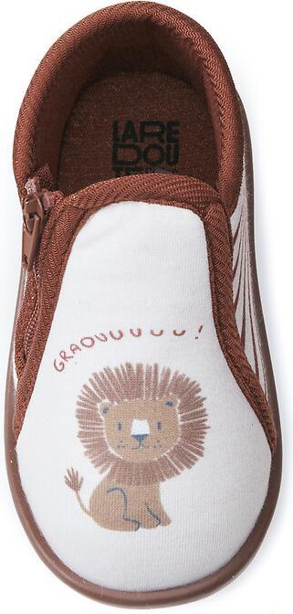 Actual product image La Redoute Collections Slippers with zipper and lion motif (21)