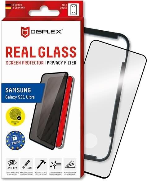Image du produit Displex Real Glass, Privacy Full Cover Panzerglas (1 pièce(s), Samsung Galaxy S21 Ultra 5G)