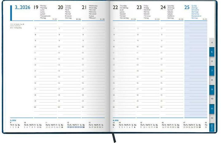 Produktbild Simplex Geschäftsagenda TM Manager timer 52 Z (21 x 26 cm, Spanisch, Französisch, Niederländisch, Russisch, Italienisch, Englisch)