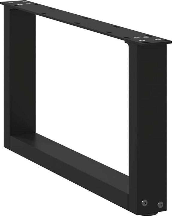 Produktbild VidaXL Couchtischbeine U-Form 2 Stk. Schwarz 70x(72-73) cm Stahl Tischbein
