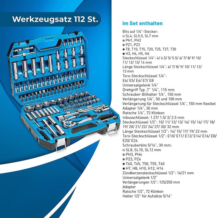 Actual product image Högert Tool set, 112 pcs. (112 pieces)