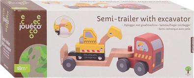 Actual product image Joeco Joueco wooden trailer with excavator