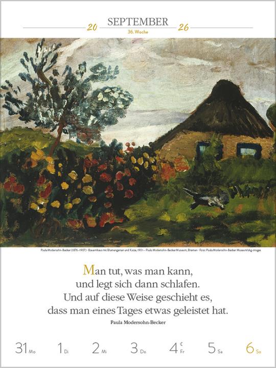 Produktbild Literaturkalender Kunst 2026 (24 x 32 cm, Deutsch)