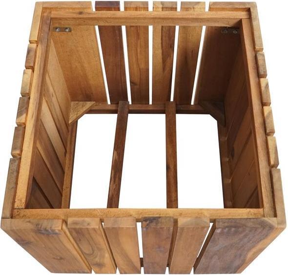 Image du produit Mendler Jardinière HWC-L24, carrée 32x32x32cm Outdoor Acacia, marron (32 cm)