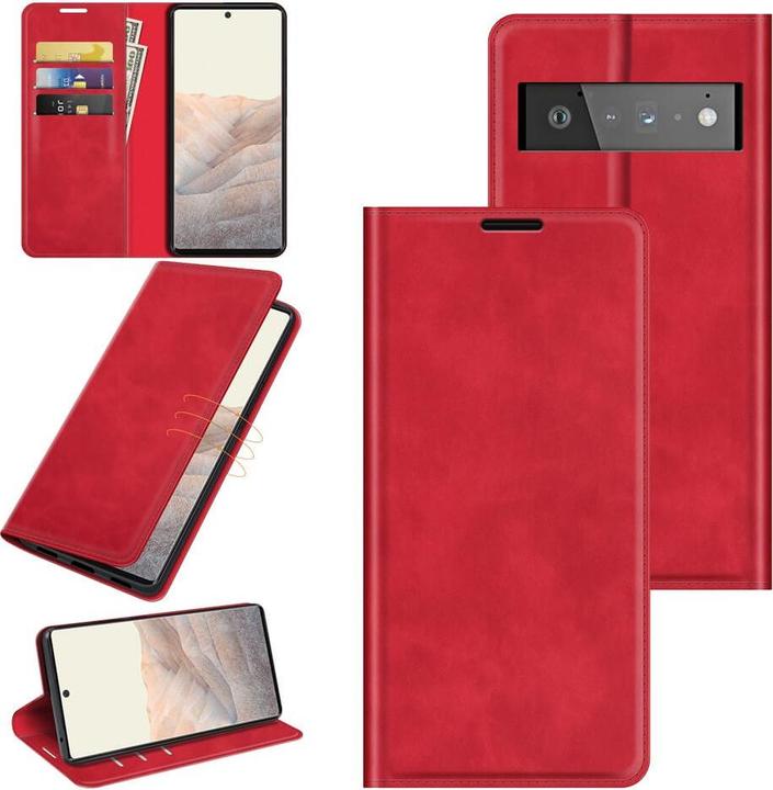 Actual product image Cover-Discount Google Pixel 6 Pro - Stand Flip Case Cover red (Google Pixel 6 Pro)