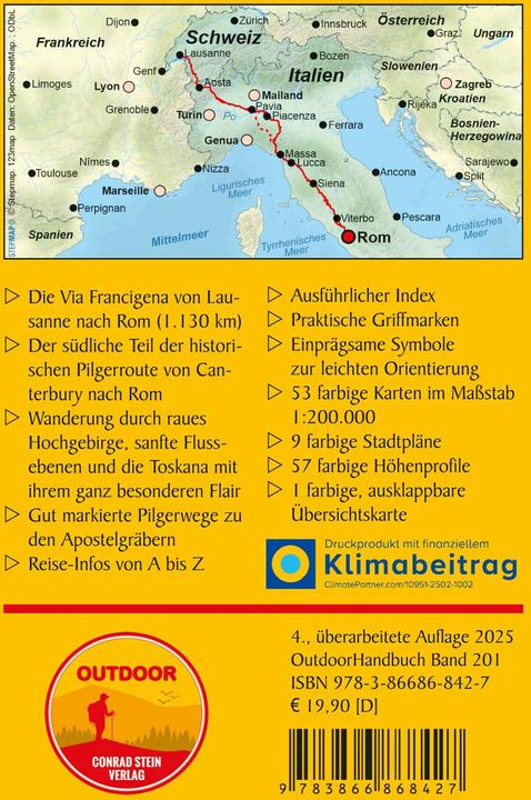 Actual product image Via Francigena (German, Ingrid Retterath, 2025)