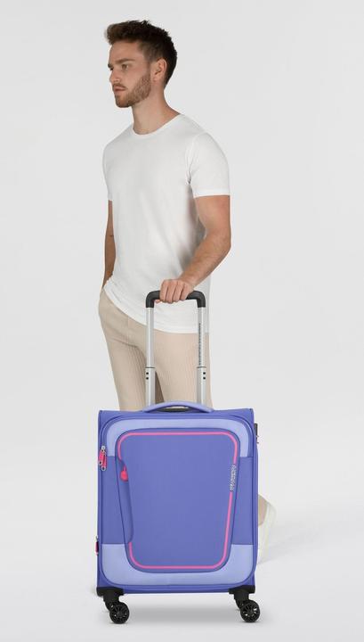 Actual product image American Crew Pulsonic 4-wheel cabin trolley 55 cm with stretch fold (35 l, Hand luggage (up to 50 litres))