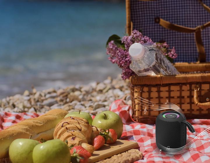 Image du produit Gembird Enceintes filaires Enceintes portables||Noir|Portables/Sans fil|Bluetooth|SPK-BT-LED-05-BK (4 h, Fonctionnement sur batterie)