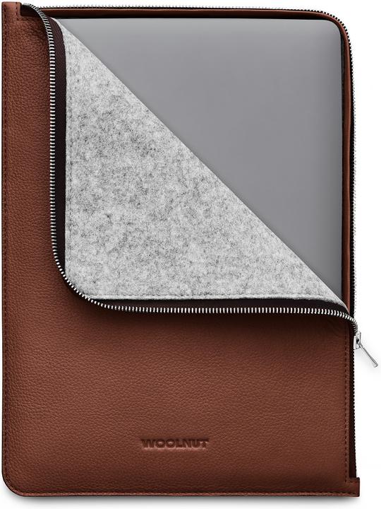 Woolnut Leather Folio -suojatasku 13/14" MacBook, konjakki (14", Apple)