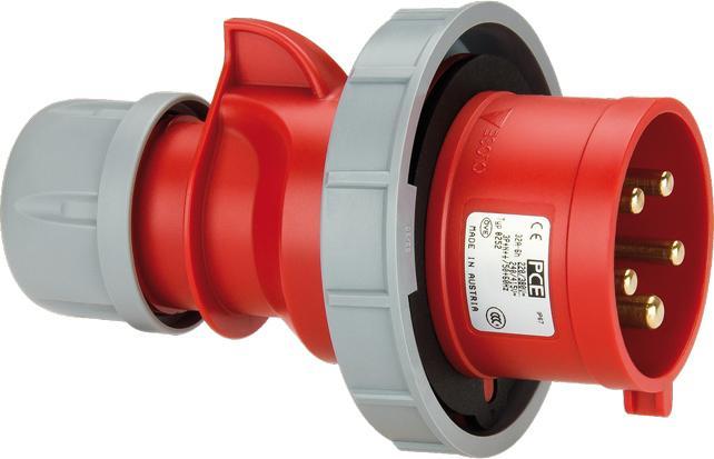 PCE 0242-7 Plug 32A 4p 7h IP67 SHARK (CEE 16/7)